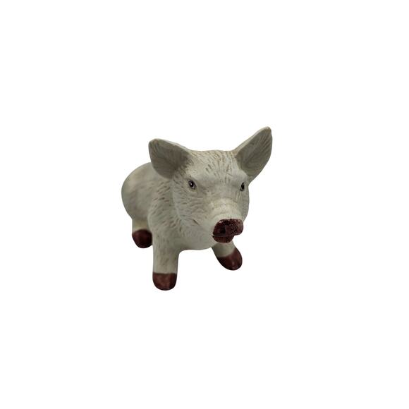 Vintage Bisque Porcelain Pig Piglet Figurine Signed GOT - Picture 2 of 7